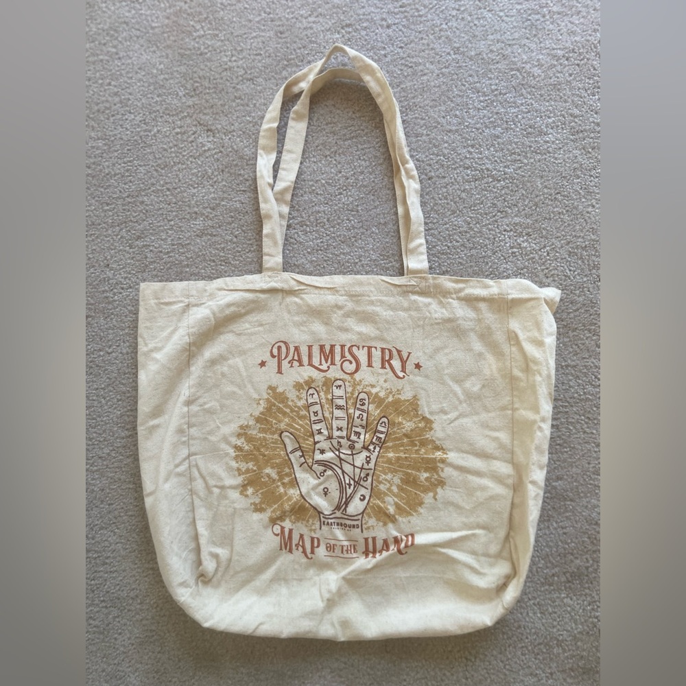 Palmistry cotton canvas tote bag